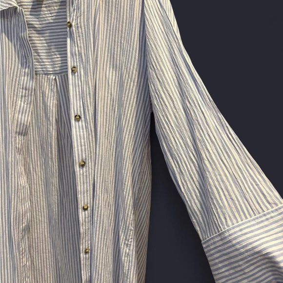 H&M Blue and White Striped Shirt Dress - Picture 2 of 5